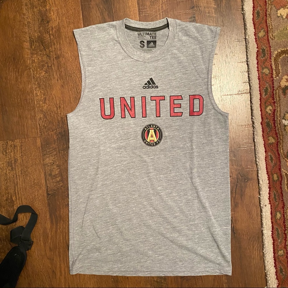 Adidas Atlanta United sleeveless grey shirt size S
